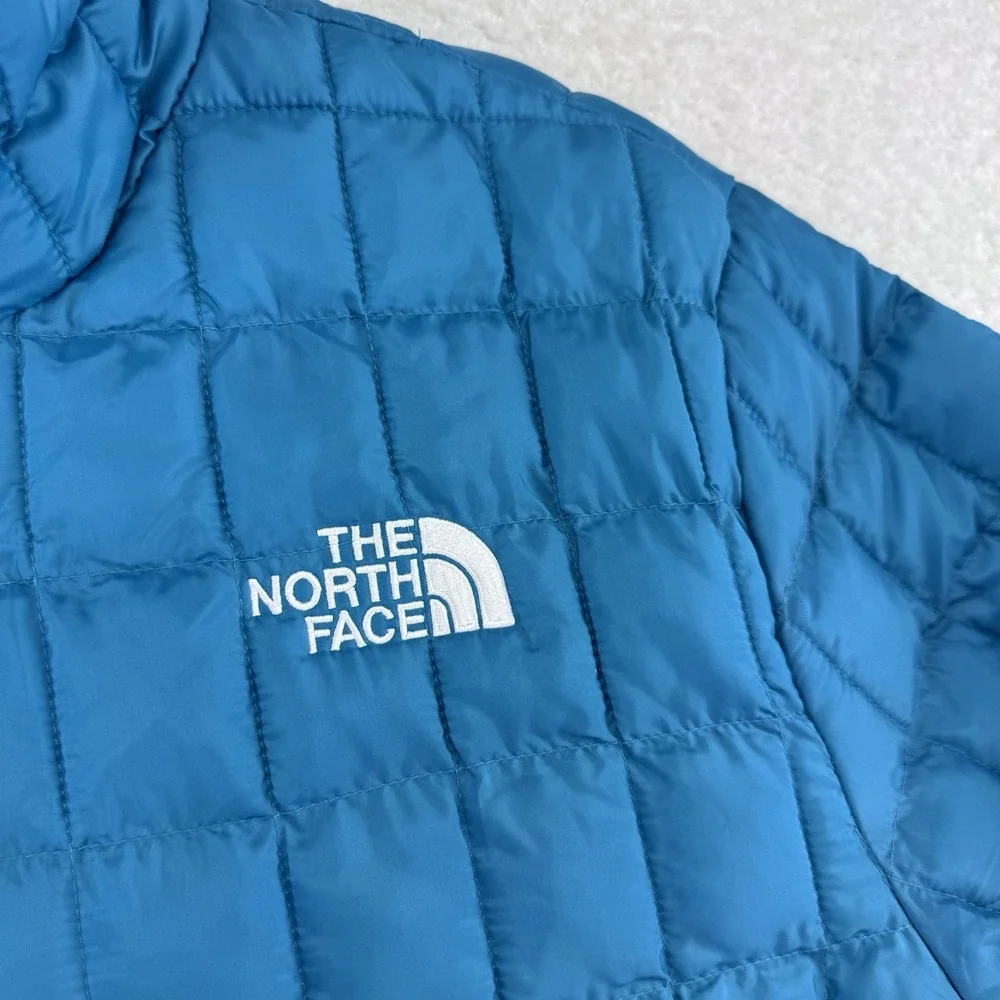 The North Face Thermoball Insulated Puffer Jacket Mens Large Digital Steel Blue